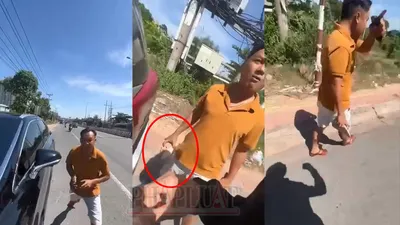 Clip: Cán bộ cảnh sát giao thông mặc đồ thường chửi thề, cầm gạch đá định đánh người