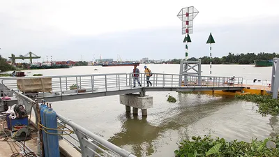 Cấp tập thi công bến tàu buýt sông đầu tiên ở TP.HCM
