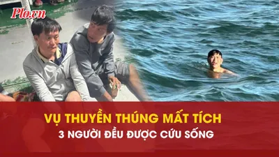 Tin vui: 3 người trên thuyền thúng ở Lý Sơn mất tích đều được cứu sống