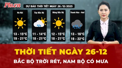 Dự báo thời tiết ngày 26-12: Bắc Bộ trời rét, Nam Bộ có mưa