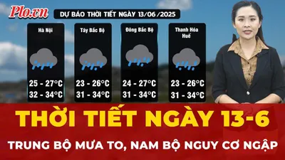 Thời tiết 13-6: Trung Bộ mưa trắng trời, Nam Bộ chiều tối mưa to