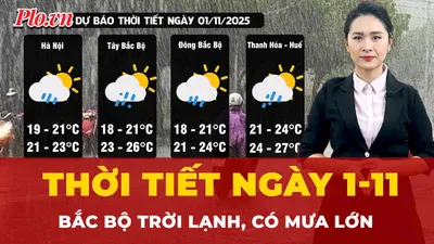 Thời tiết ngày 1-11: Bắc Bộ trời lạnh, có mưa lớn 