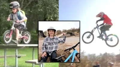 Clip: Cậu bé 3 tuổi biểu diễn đi khả năng đi xe đạp địa hình