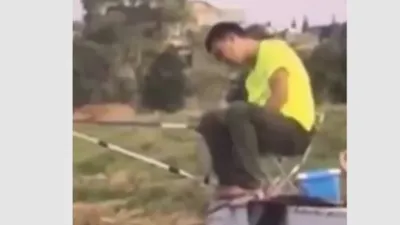 Chàng trai rơi xuống nước vì ngủ gật