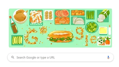 Biểu tượng bánh mì VN bất ngờ xuất hiện trên trang chủ Google