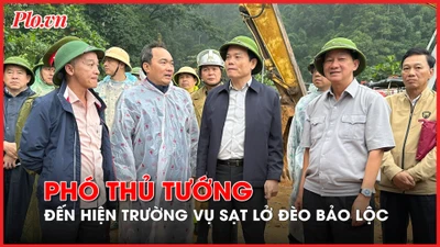 Video: Phó Thủ tướng Trần Lưu Quang kiểm tra hiện trường vụ sạt lở đèo Bảo Lộc