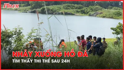 Video: Tìm thấy thi thể nam thanh niên sau 24h nhảy xuống hồ đá