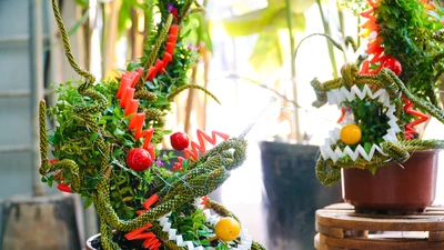  Cây bonsai hình rồng 'không đụng hàng', liên tục 'cháy đơn' dịp Tết 