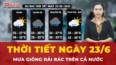 Dự báo thời tiết ngày 23-6: Mưa vừa, mưa to và rải rác có giông tại nhiều khu vực trên cả nước