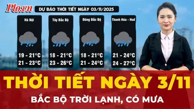 Dự báo thời tiết ngày 3-11: Bắc Bộ trời lạnh, có mưa