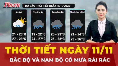 Dự báo thời tiết ngày 11-11: Bắc Bộ và Nam Bộ có mưa rải rác 