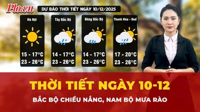 Dự báo thời tiết 10-12: Bắc Bộ trời nắng về chiều, Nam Bộ có mưa rào và giông 