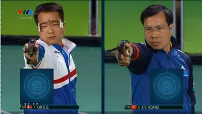 Hoàng Xuân Vinh vuột HCV 50 m súng ngắn Olympic