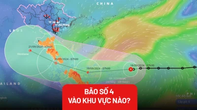 Cảnh báo khẩn: Bão số 4 đi vào đất liền khu vực Quảng Bình - Quảng Trị