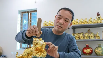 Hà Nội: Hổ dát vàng hút khách dịp Tết Nguyên đán 2022