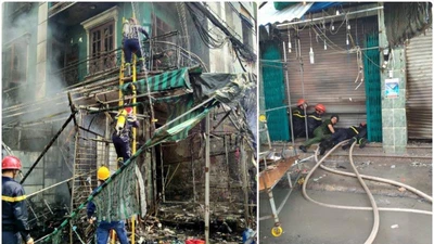 Lửa bao trùm một kiốt sát chợ Hạnh Thông Tây, Gò Vấp