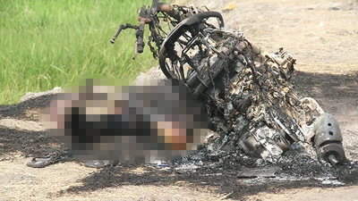 Xác minh được thi thể cháy đen cạnh xe tay ga ở Củ Chi 