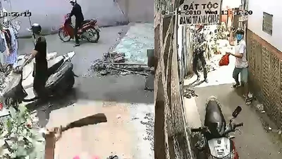 Nhóm thanh niên chém camera, tạt sơn vào nhà dân