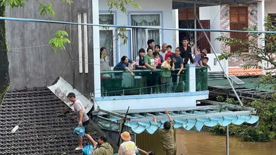 Lũ trên các sông ở Quảng Ngãi đang rút