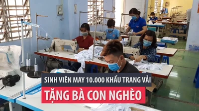 Tình người mùa dịch: SV Cần Thơ may khẩu trang cho người nghèo