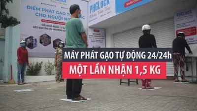 Độc đáo: Máy phát gạo tự động giúp dân không sợ đói mùa dịch
