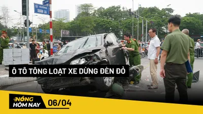 Nóng hôm nay: Ô tô tông hàng loạt xe dừng đèn đỏ