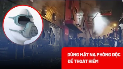 Cách dùng mặt nạ phòng độc, thang dây thoát hiểm khi xảy ra hỏa hoạn