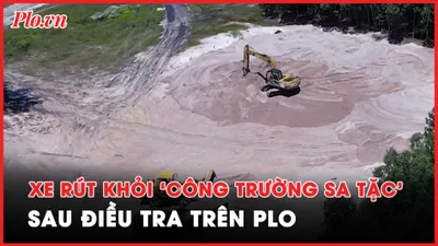 Xe cuốc, máy cày rút khỏi 'công trường sa tặc'