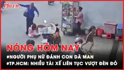 Nóng hôm nay: Phẫn nộ người phụ nữ đánh con gái dã man ở chợ Vĩnh Long