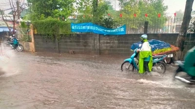 Ngày 28-5, nhiều nơi ở Nam bộ có thể ngập do mưa