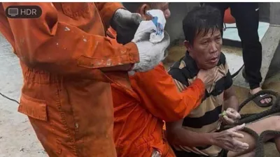 Tìm thấy 1 trong 3 người trôi trên thuyền thúng ở Lý Sơn