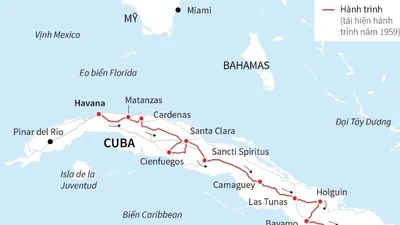 Cuba rước tro cốt lãnh tụ Fidel về Santiago de Cuba