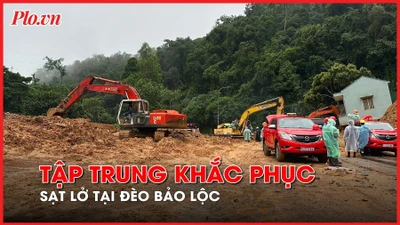 Video: Cập nhật hiện trường vụ sạt lở ở đèo Bảo Lộc đến trưa 31-7