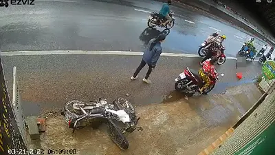 Hiện trường vụ tai nạn.