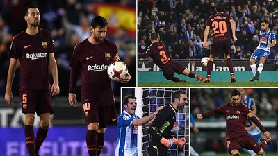 Messi đá hỏng phạt đền, Barcelona ôm hận