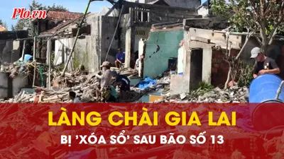 Cảnh tượng đổ nát ở làng chài Gia Lai sau bão số 13