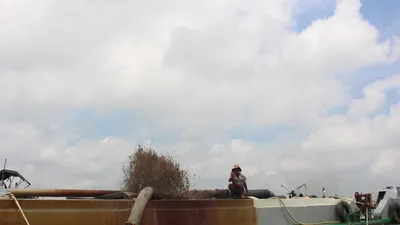 Ngang nhiên hút trộm cát sát chân cầu Rạch Miễu