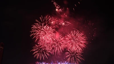 Đội pháo hoa Đà Nẵng vẽ nhịp cầu tình yêu trên sông Hàn