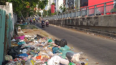 Cầu Him Lam ngập ngụa rác thải, xà bần