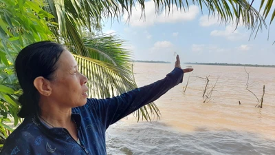 Bến Tre: Lo sạt lở, người dân kiến nghị dừng khai thác mỏ cát 