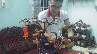 Chim công, gà khủng, dưa hấu thỏi vàng... ra chợ tết 