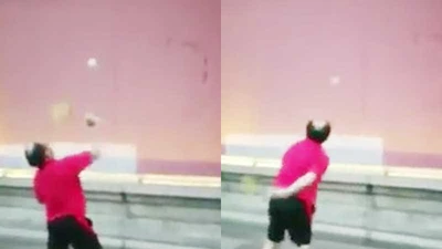 Clip: 'Cao thủ' đánh cầu lông... một mình