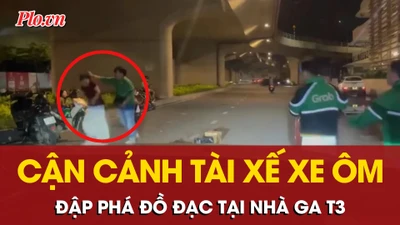 Tìm người phụ nữ bị tài xế xe ôm đập phá đồ đạc tại nhà ga T3