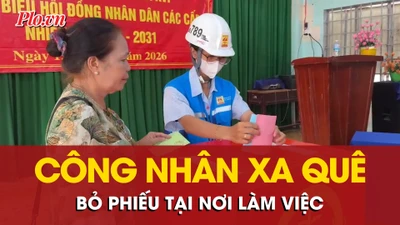 Vĩnh Long: Công nhân xa quê được bỏ phiếu bầu cử tại nơi làm việc