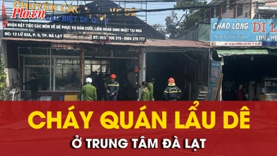 Cháy quán ăn ở trung tâm Đà Lạt, may mắn không có thiệt hại về người 