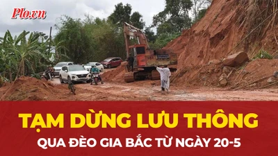 Lâm Đồng tạm dừng lưu thông qua đèo Gia Bắc để khắc phục sạt lở