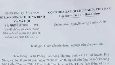 Lợi dụng dịch COVID-19, giả danh cán bộ xin tiền doanh nghiệp