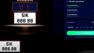 Bất ngờ biển số 51K-888.88 được chốt với giá 32,40 tỉ đồng