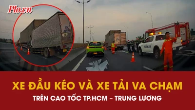 Xe đầu kéo và xe tải va chạm trên cao tốc, một người tử vong
