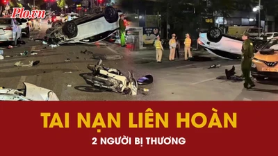 Xe Lexus RX350 chạy ngược chiều gây tai nạn liên hoàn